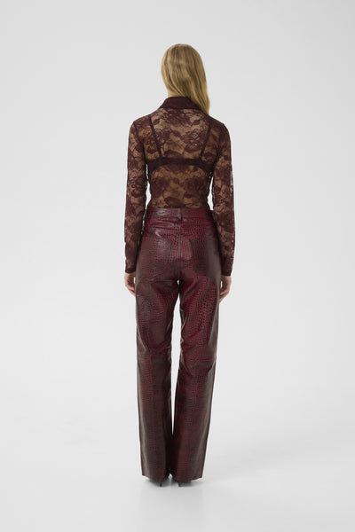 GZbasilia c HW straight pants Croco Aronia - 10910742 Thumbnail