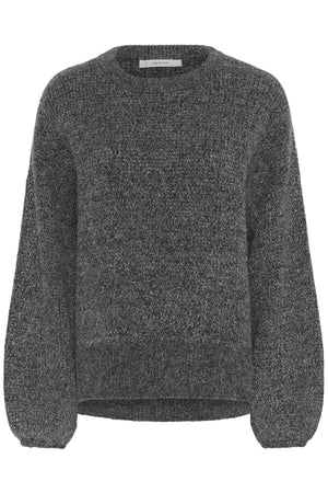 GZalpha shimmer pullover Charcoal melange med lurex - - 10910816