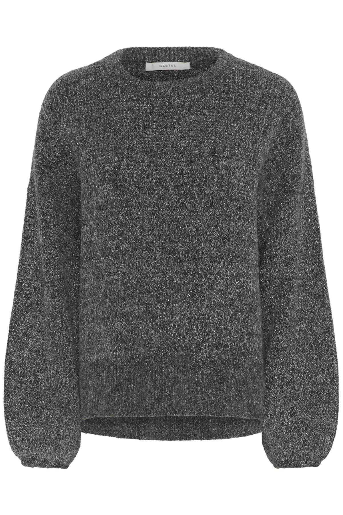 GZalpha shimmer pullover Charcoal melange med lurex - - 10910816