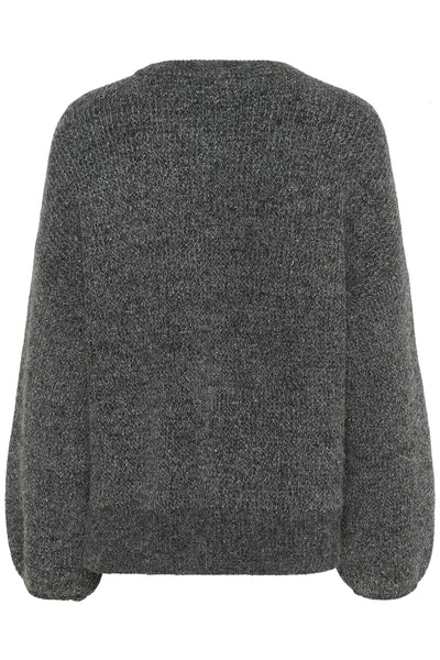 GZalpha shimmer pullover Charcoal melange med lurex - - 10910816 Thumbnail