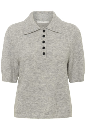 GZalpha ss polo pullover Ljusgråmelerad - 100493 - 10910852