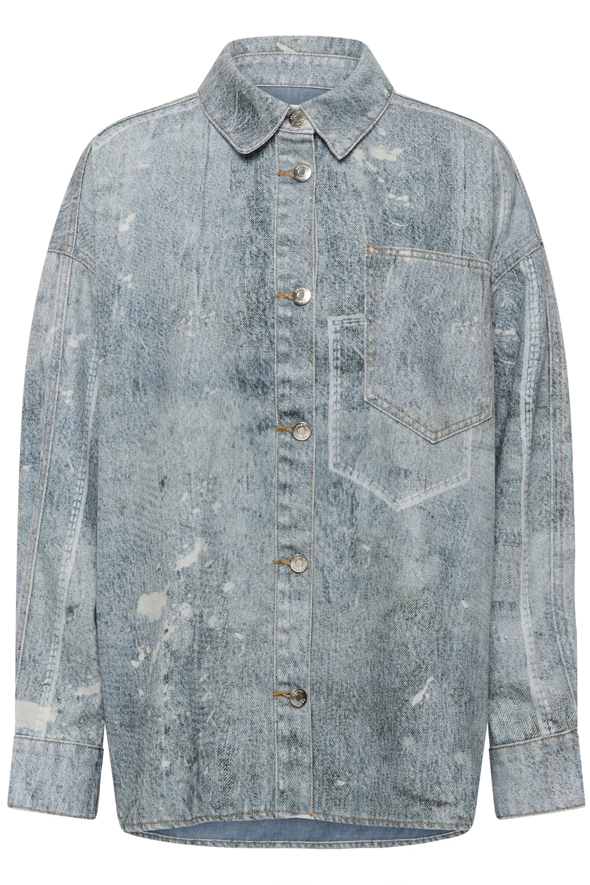 GZcornelia skjorta Printed denim blue - 108834 - 10910864
