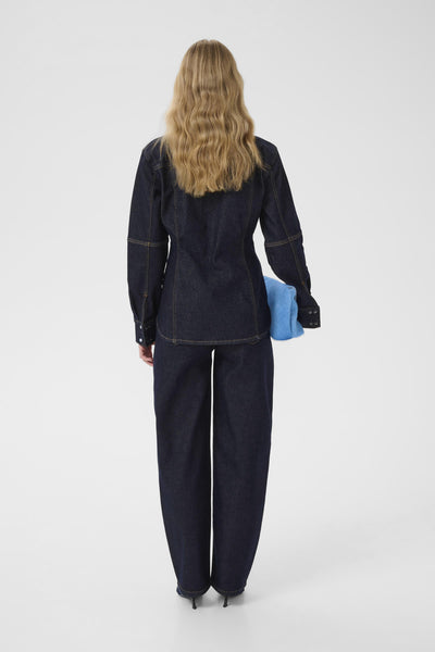 GZmae skjorta Dark Blue Rinse - 102429 - 10910867 Thumbnail