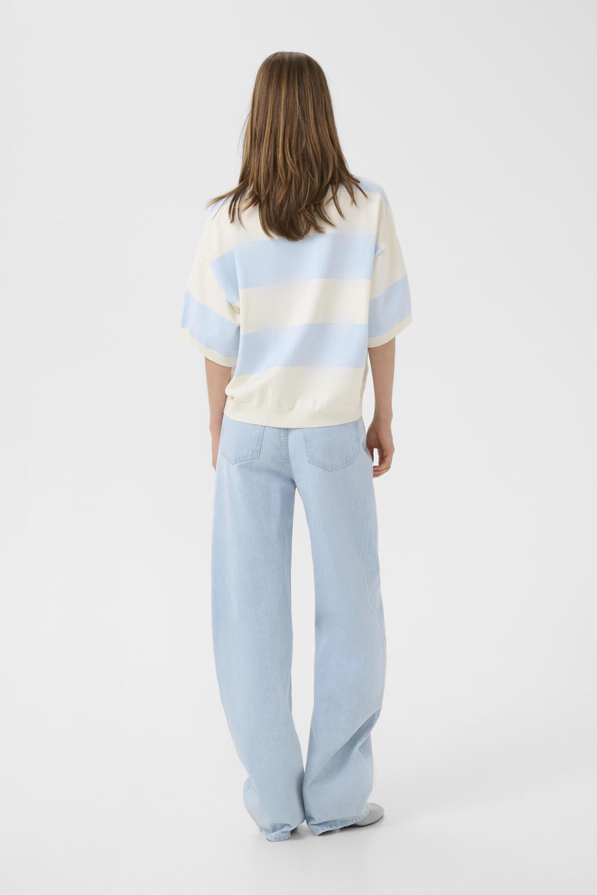 GZmaia ss polo pullover Blue Finch randig - 109362 - 10911141