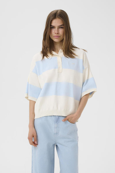 GZmaia ss polo pullover Blue Finch randig - 109362 - 10911141 Thumbnail