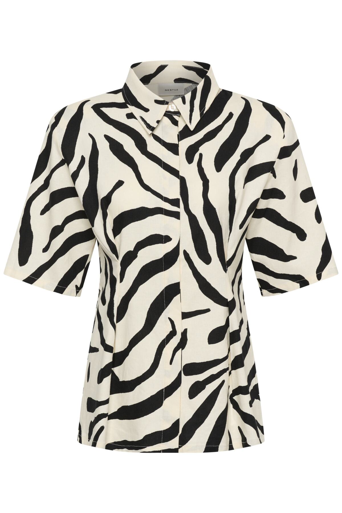 GZzeona P SS t-shirt med tryck svart vit djur - 1 - 10911161
