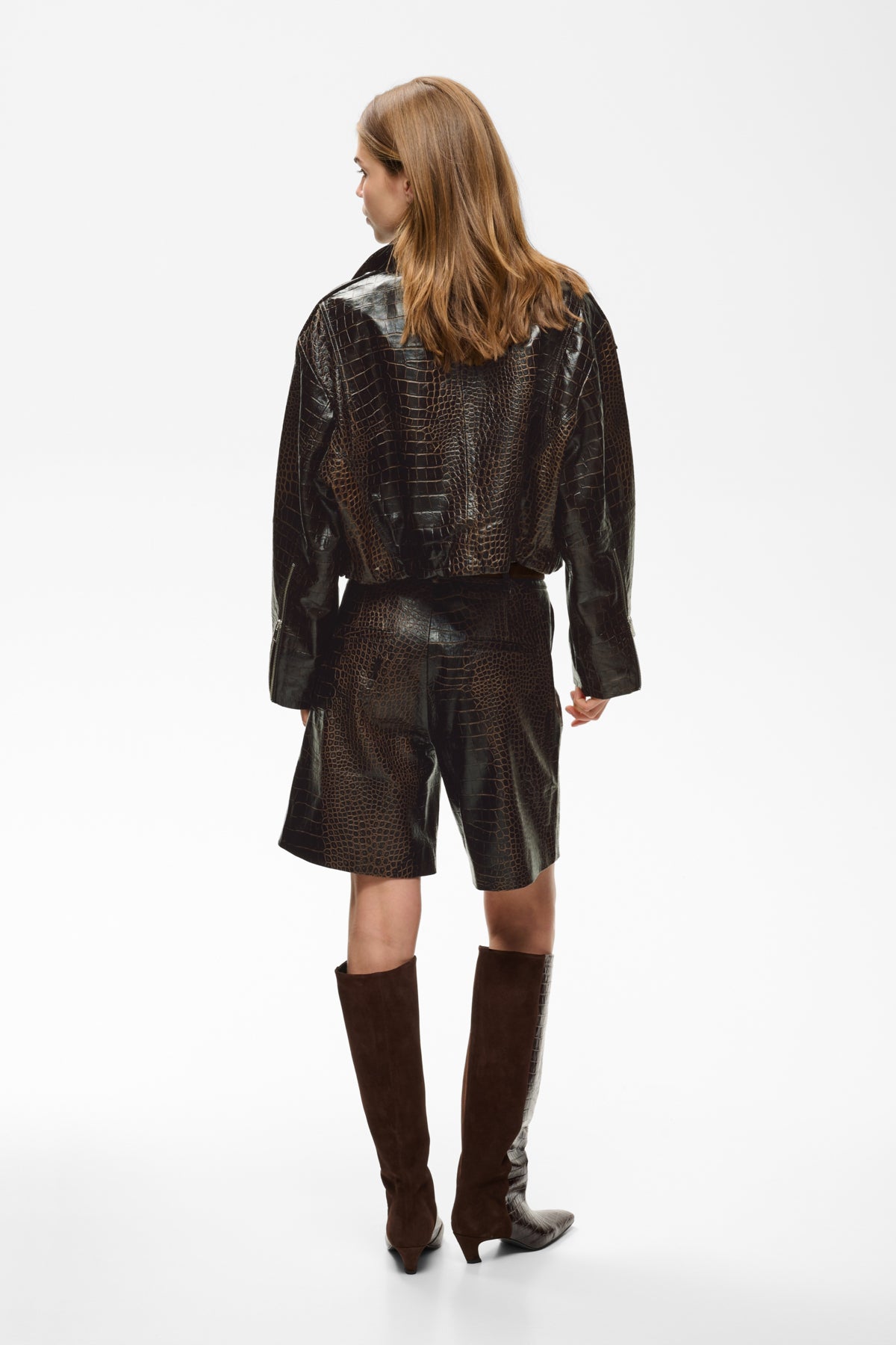 GZcesi långa shorts Ganache croco - 109602 - 10911359