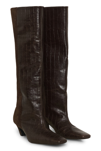 GZbobbie croco boots Mörkbrun croco - 100094 - 10911415 Thumbnail