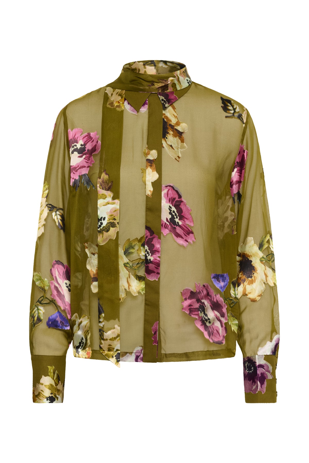 GZdarcia P-shirt Olivgrön blomma - 109853 - 10911450