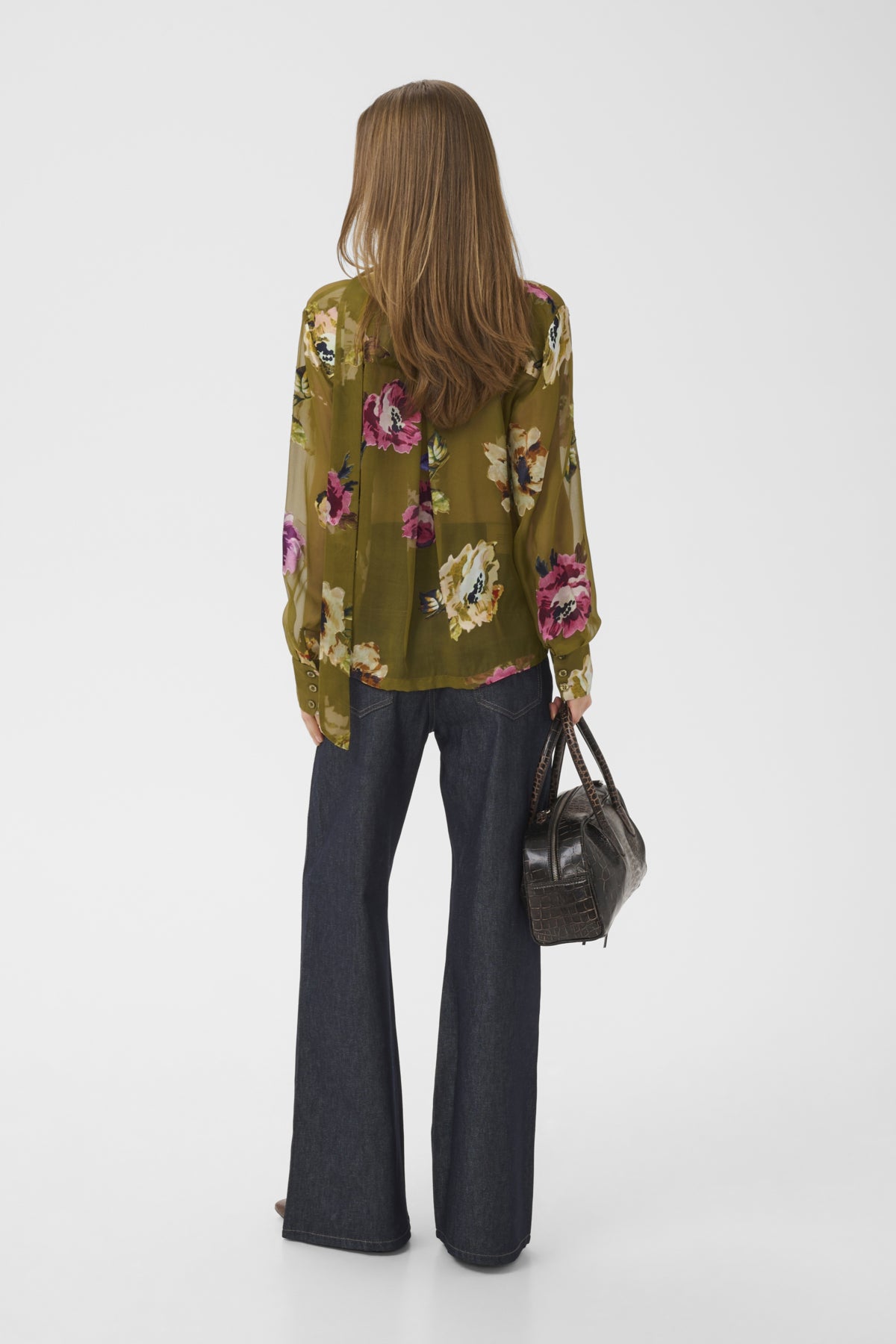 GZdarcia P-shirt Olivgrön blomma - 109853 - 10911450
