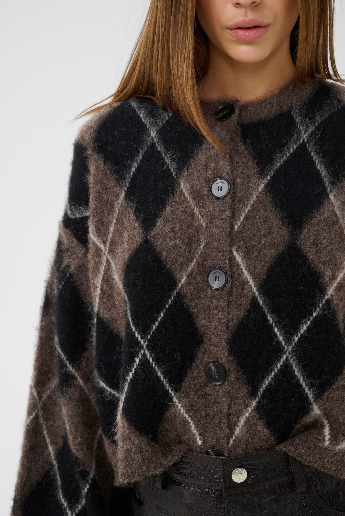 GZsida multi cardigan Black/Chestnut/Ivory - 1000153 - 10911509
