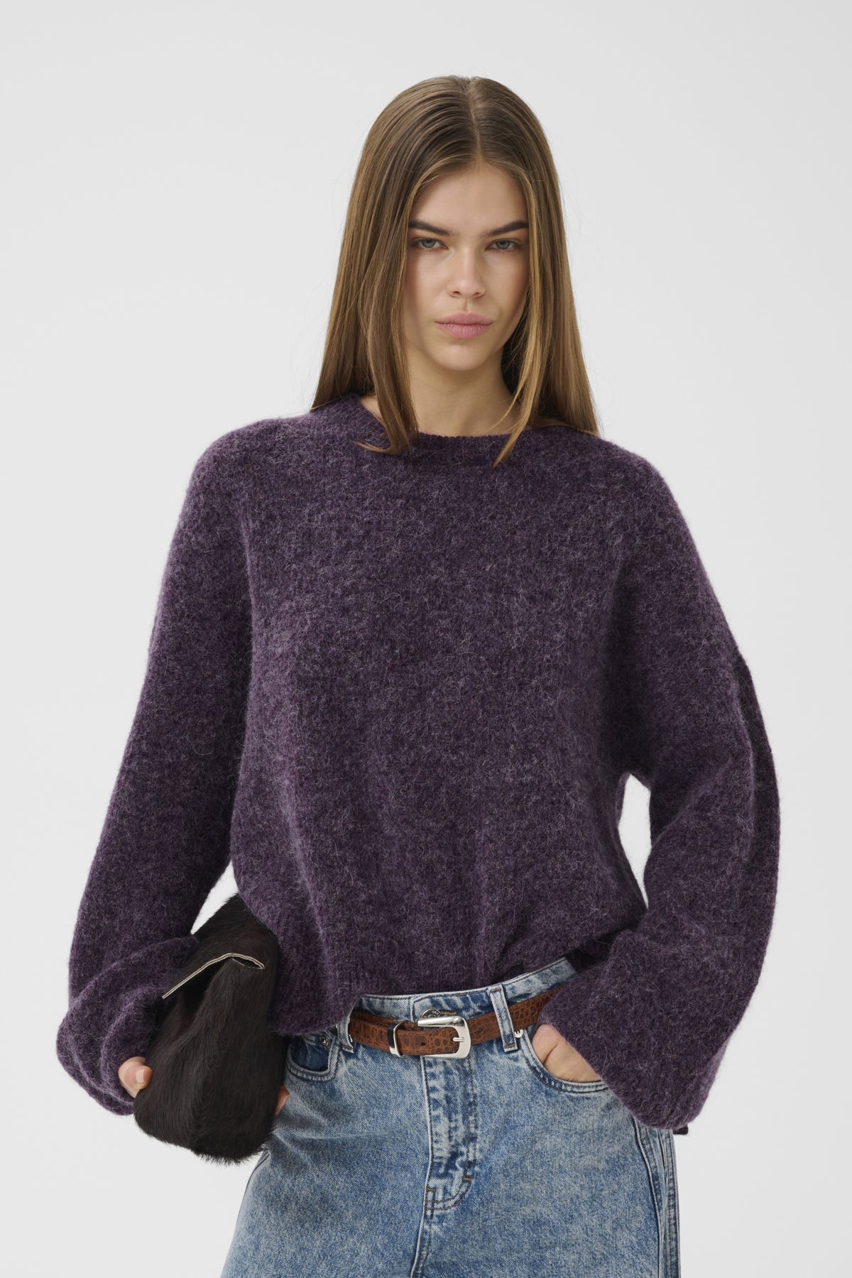 GZalpha slit pullover Juniper Mélange - 110048 - 10911517