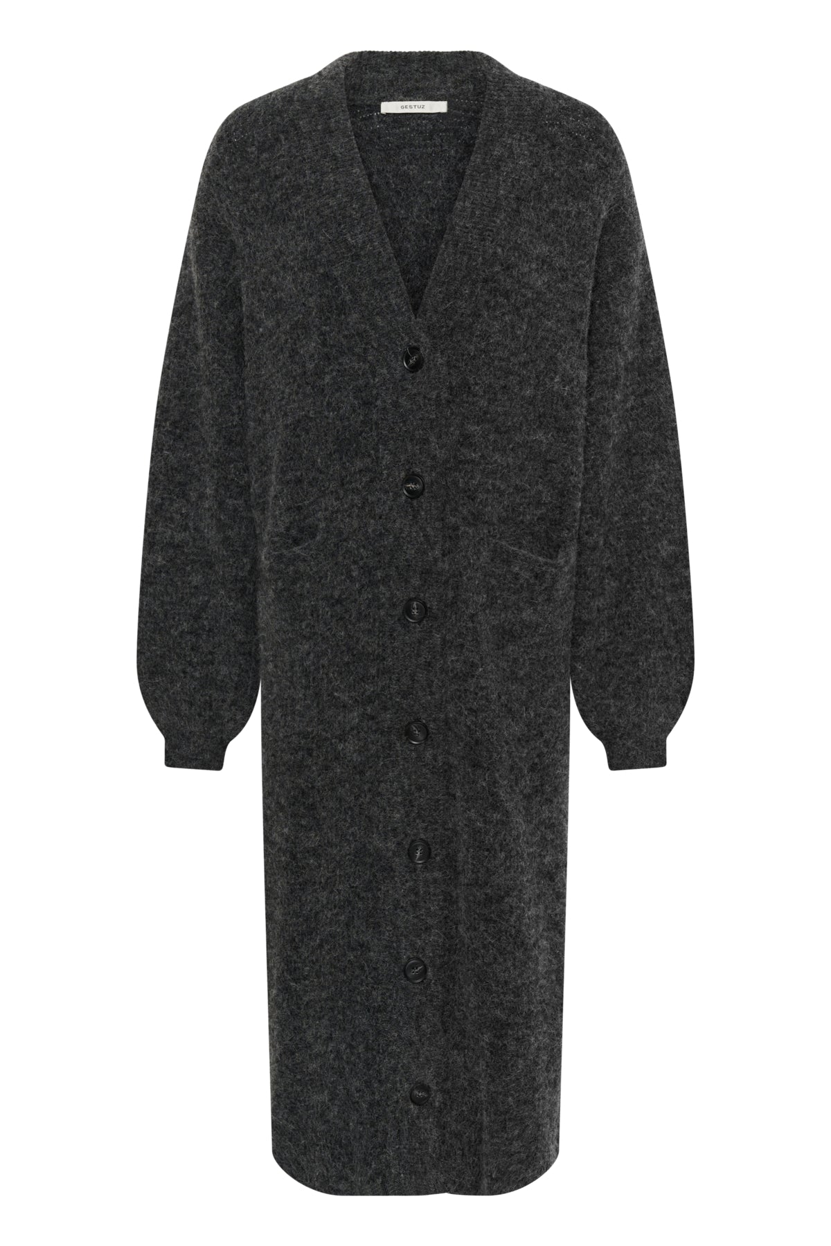 GZalpha lång kofta Charcoal melange - 106286 - 10911812