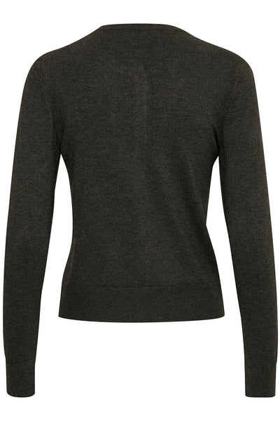 Rita Cardigan Mörkgråmelerad - 30100784 Thumbnail