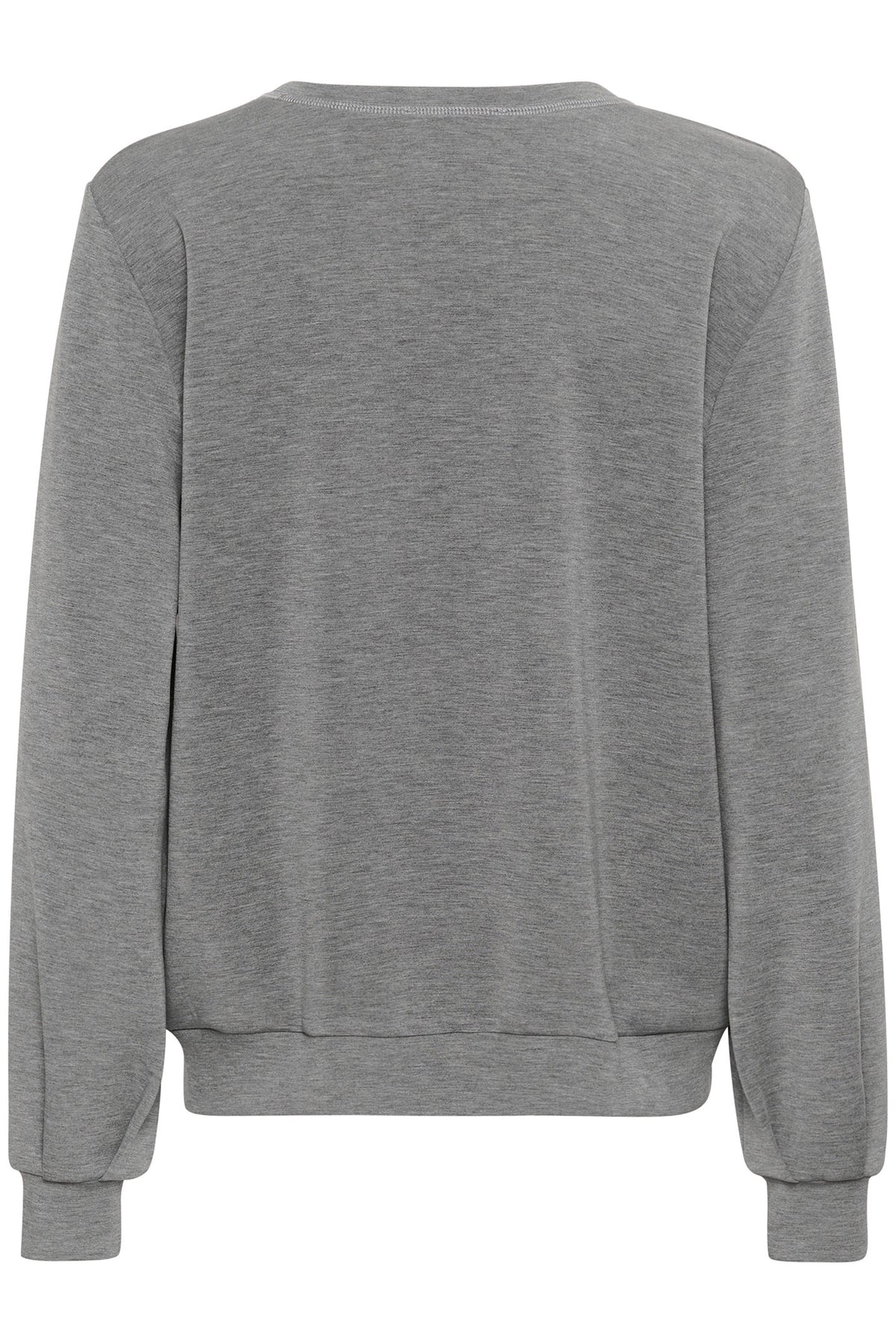 23 THE SWEAT BLOUSE Mörkgråmelerad - 10703583