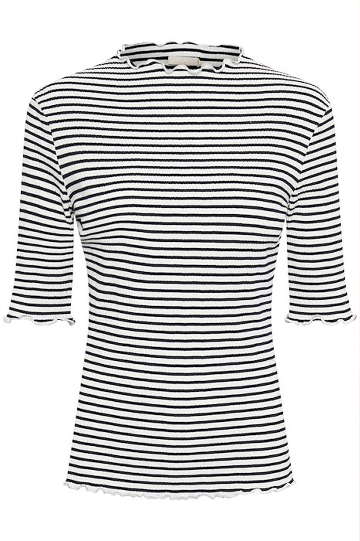 CandaceKB Stripe SS Egret/Night Sky Stripe - 10103631
