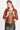 jacket with straight big zippe DARK COGNAC - 10576