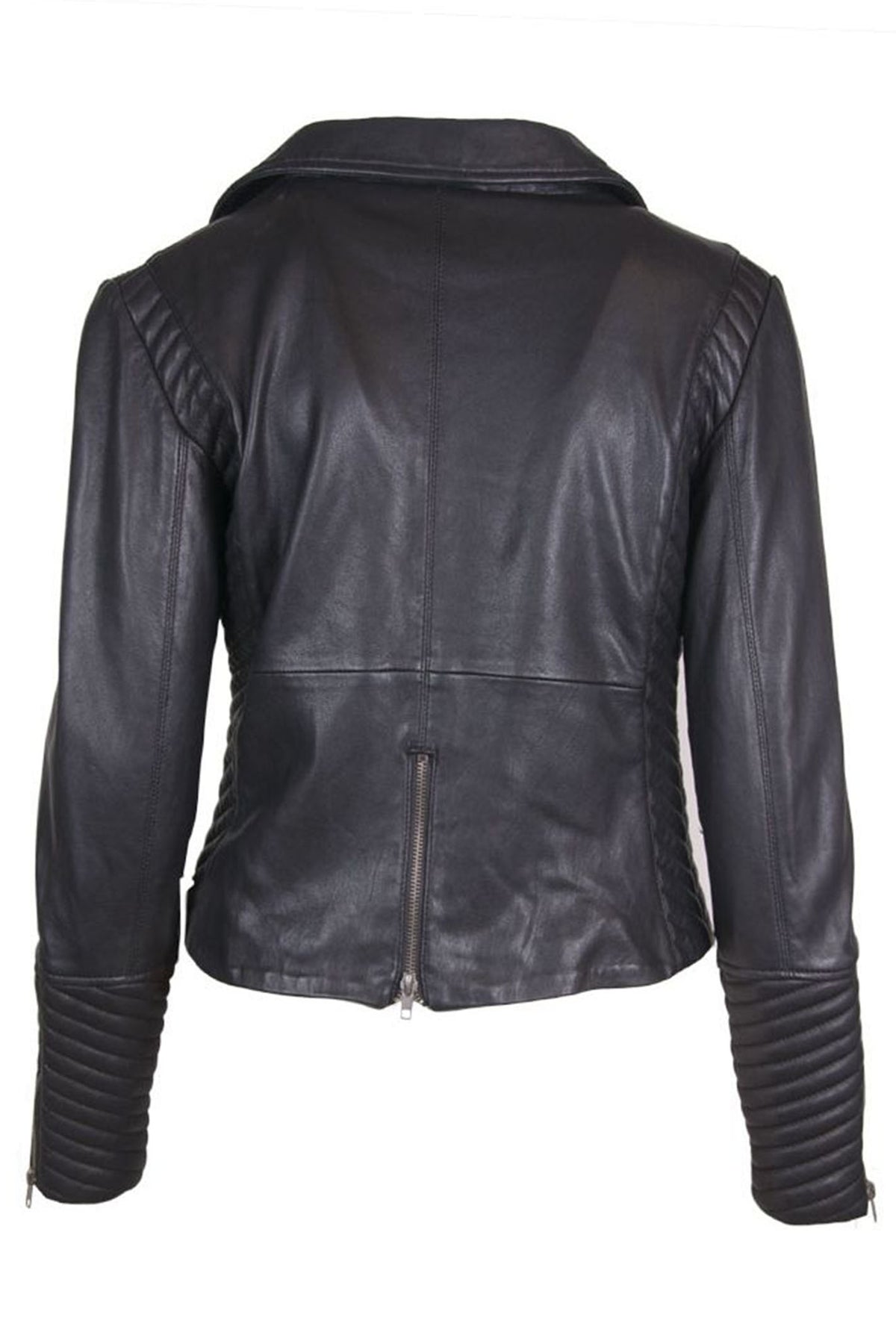 Biker med grova dragkedjor Svart - 10634H