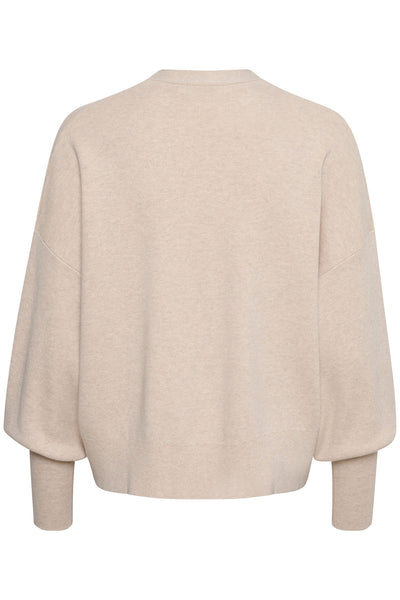 TenleyIW Ino-shape Cardigan Simply Taupe Melange - 30107825 Thumbnail