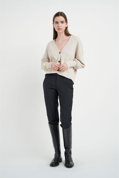 TenleyIW Ino-shape Cardigan Simply Taupe Melange - 30107825 Thumbnail