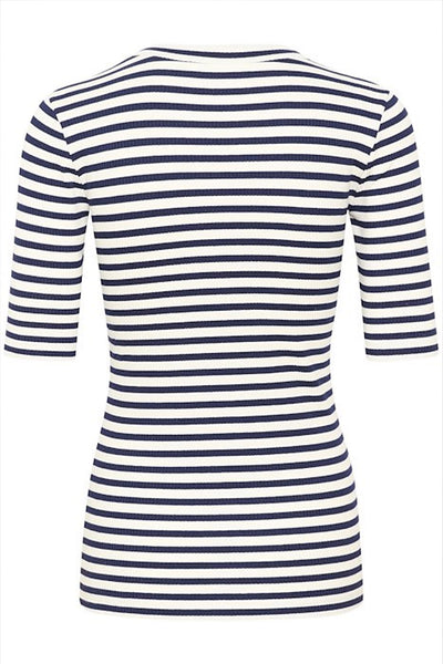 DagnaIW Randig T-shirt Whisper White/ Midnight Magic - 30107269 Thumbnail