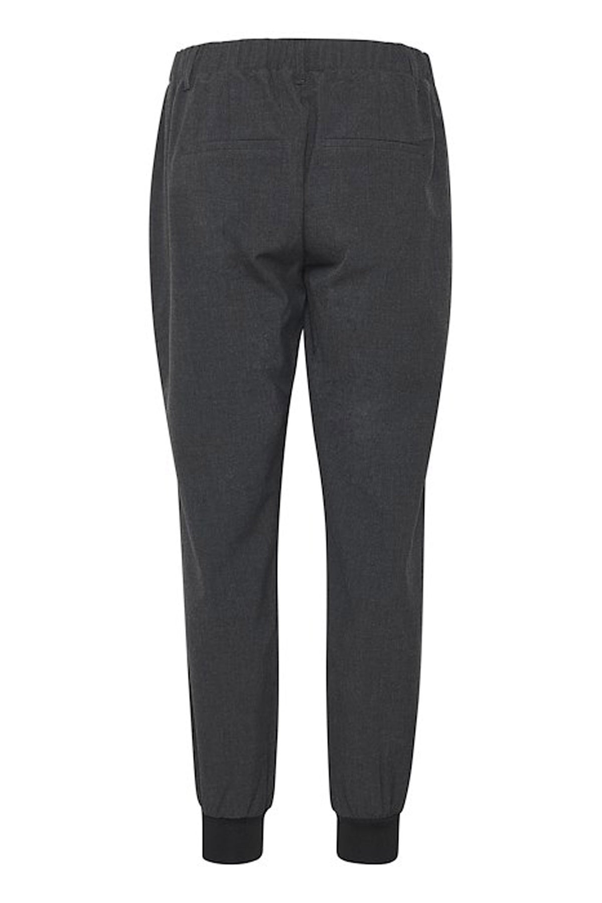 KAhannie Pants cropped Mörkgråmelerad - 10505254