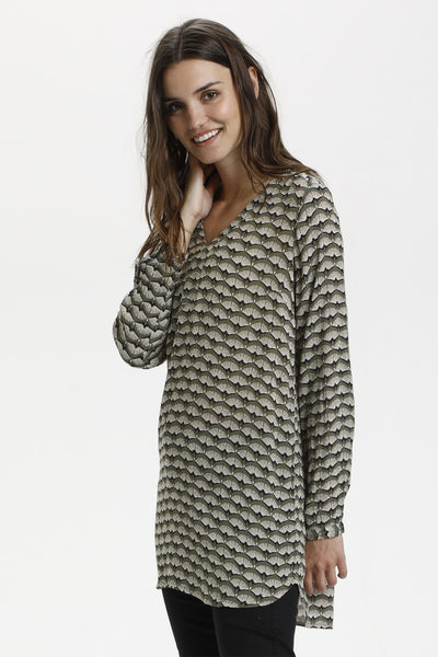 KAbellen Amber Tunic Grape Leaf Fan Print - 10505374 Thumbnail
