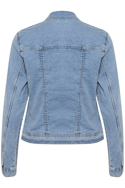 KAvicky Jeansjacka Ljusblå Tvättad Denim - 10505380 Thumbnail