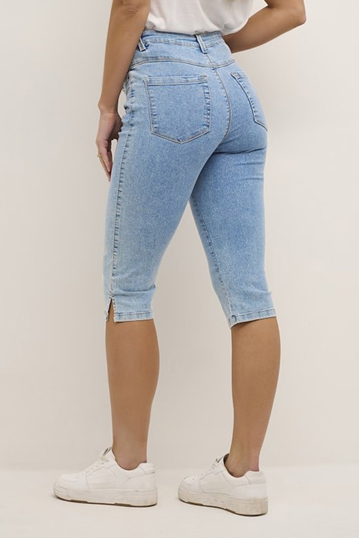 KAvicky Capri Jeans Ljusblå Tvättad Denim - 10505521