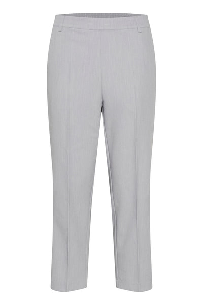 KAsakura HW Cropped Pants Grey Melange - 10506127 Thumbnail