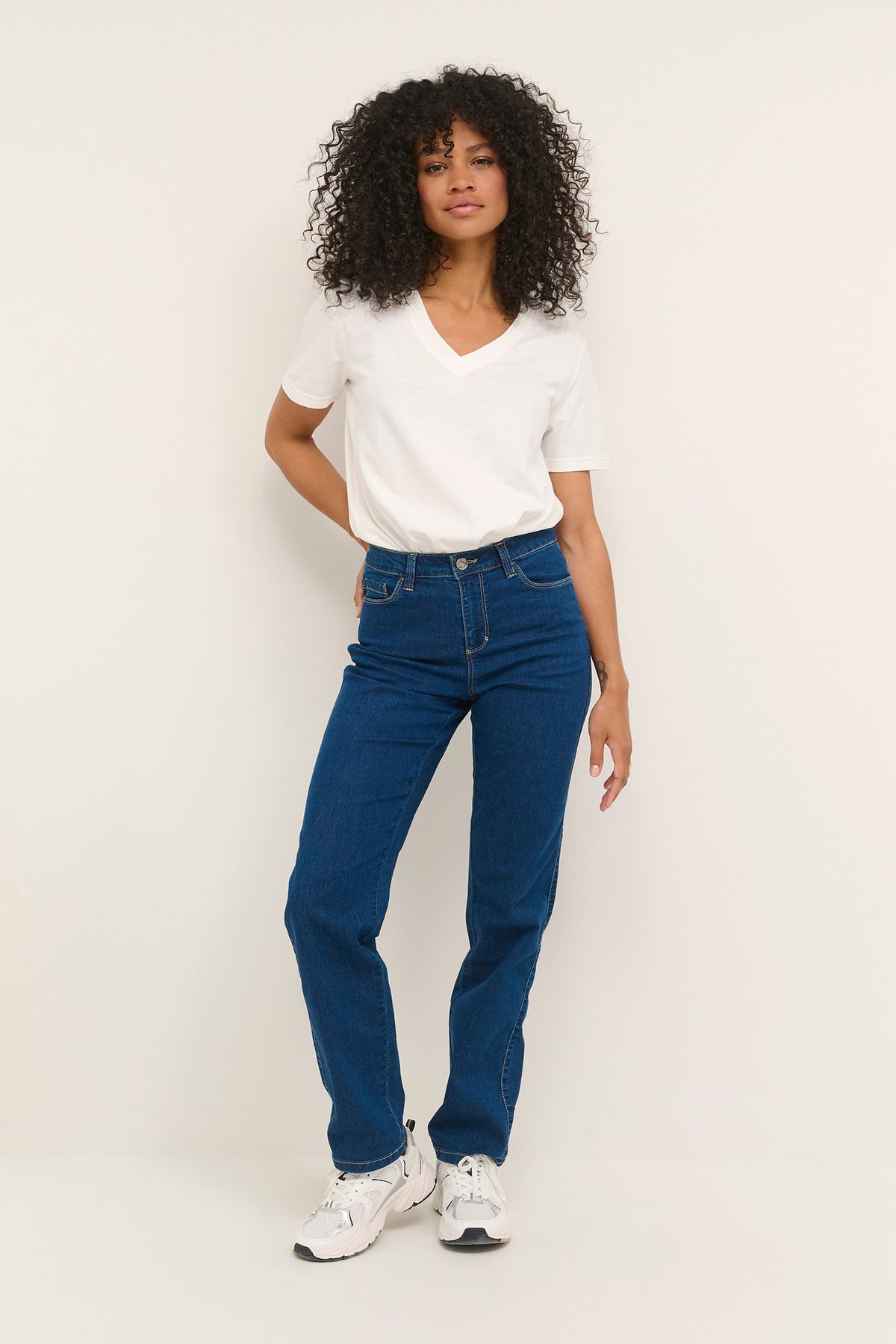 KAvicky Straight Jeans Medium Blue Washed Denim - 10506530