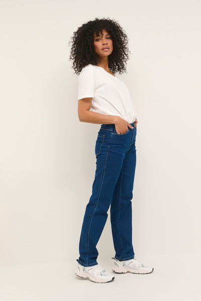 KAvicky Straight Jeans Medium Blue Washed Denim - 10506530 Thumbnail