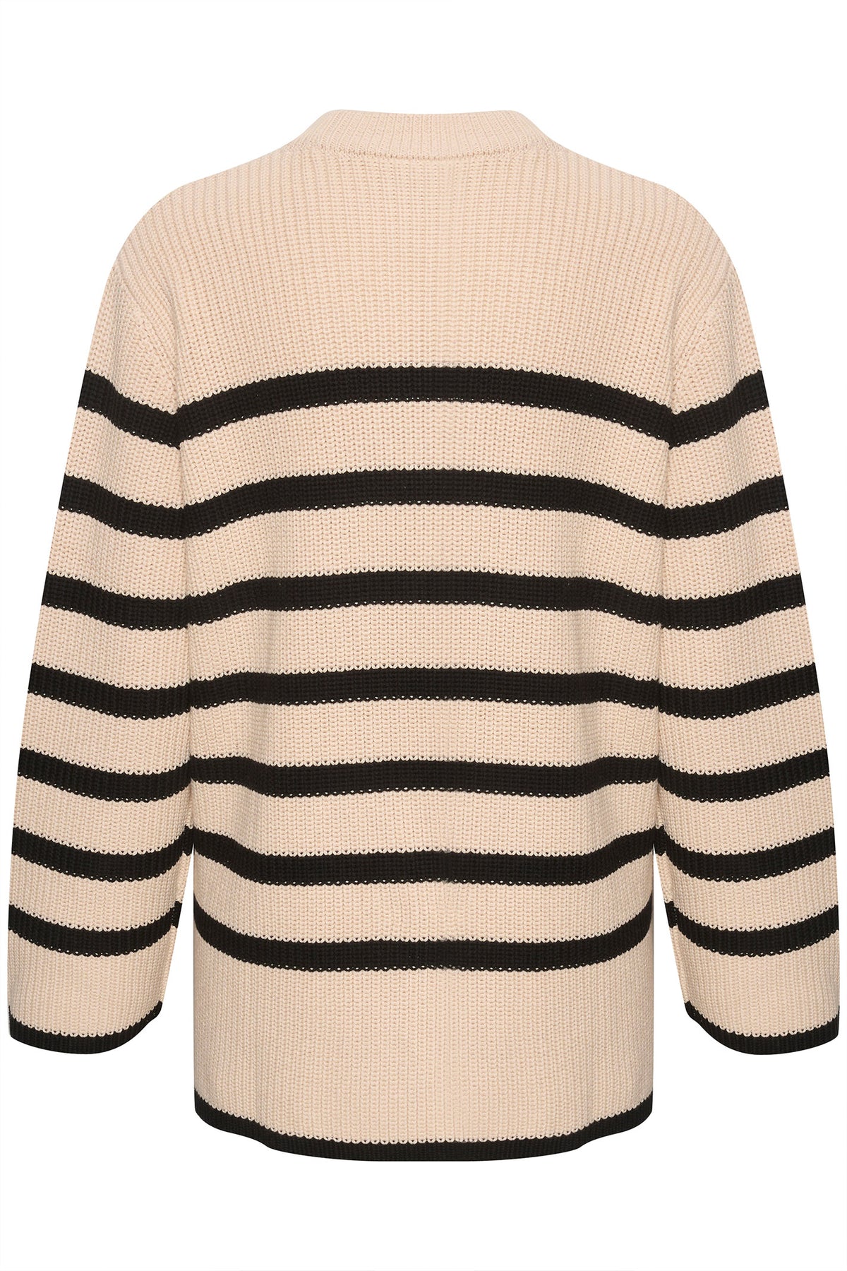 KAcilla stickad tröja Sand Dollar / Black Stripe