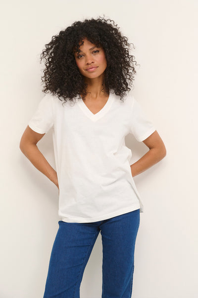 KAmarin V-Neck T-Shirt Optical White - 10507170 Thumbnail