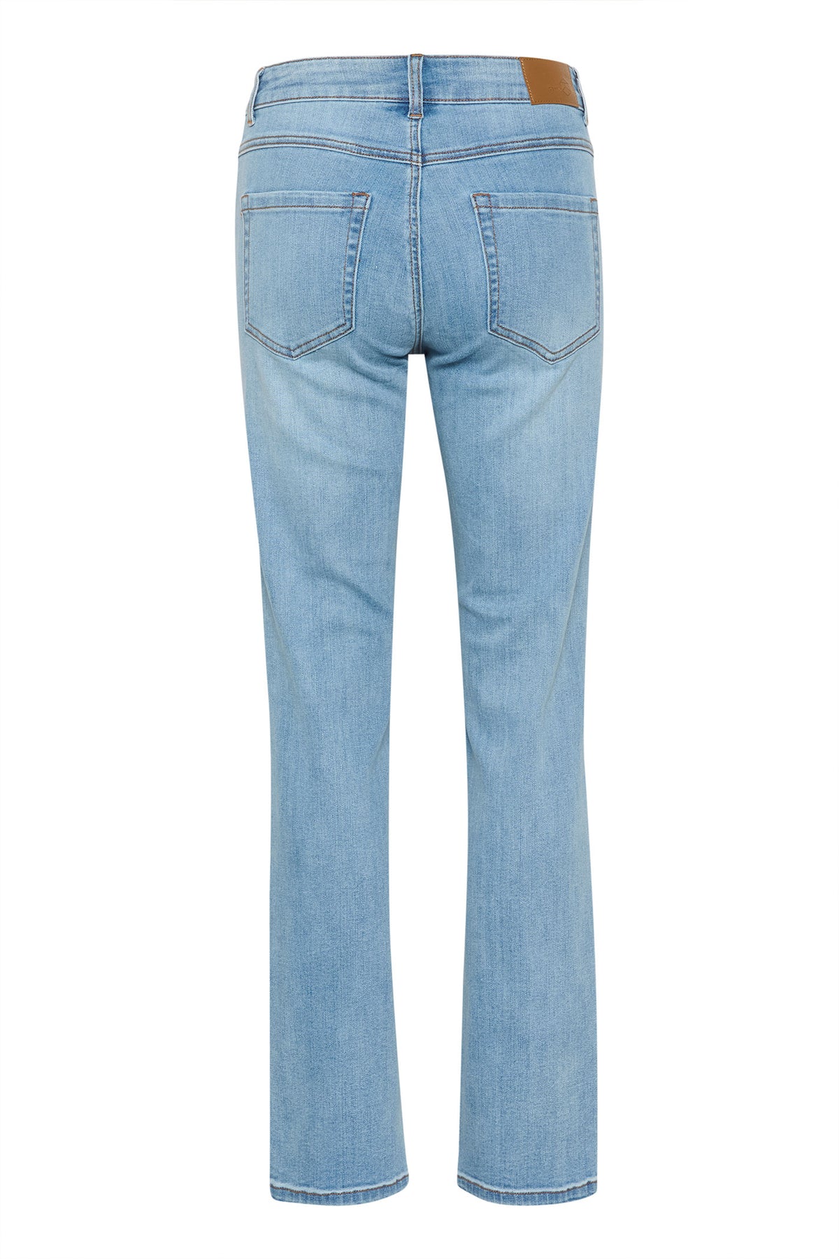 KAsinem raka jeans i ljusblå tvättad denim - 10508384