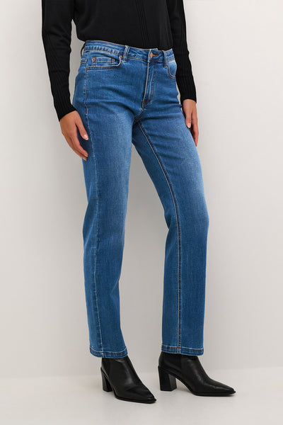 KAsinem Straight Jeans Medium Blue Denim - 10508384 Thumbnail