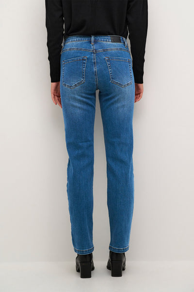 KAsinem Straight Jeans Medium Blue Denim - 10508384 Thumbnail