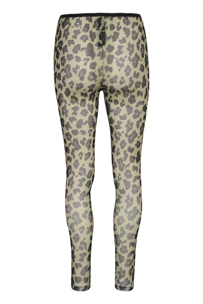 KAmesha Leggings Ljusgrön Leopard - 10551985 Thumbnail