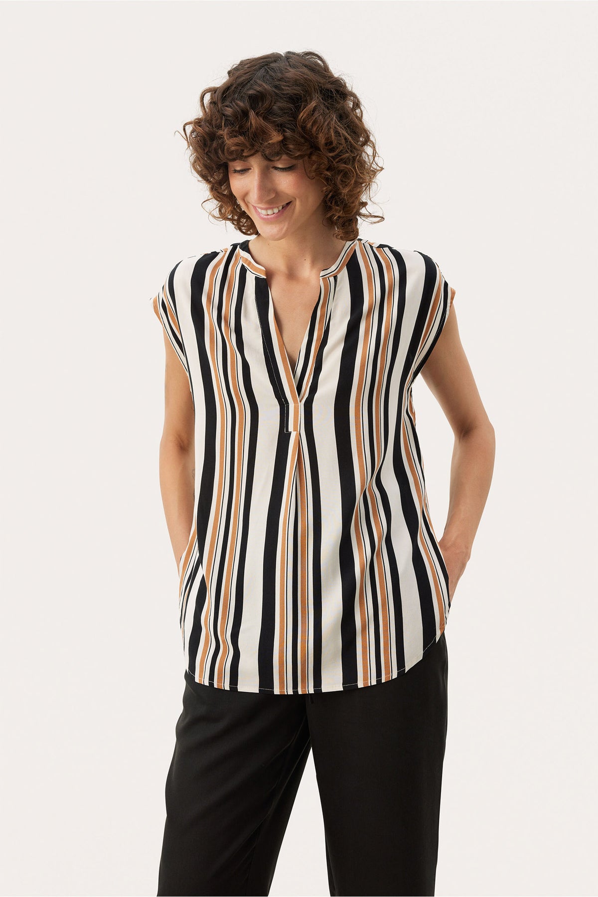 BjarkaPW TILL Brown Sugar Stripe - 30307901