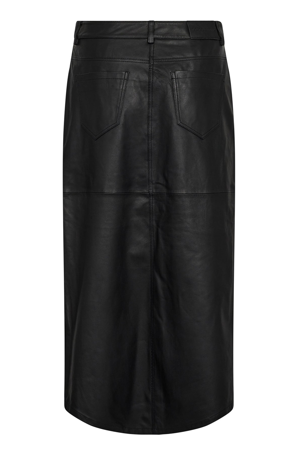 PhoebeCC Läderkjol med slits Svart - 34074