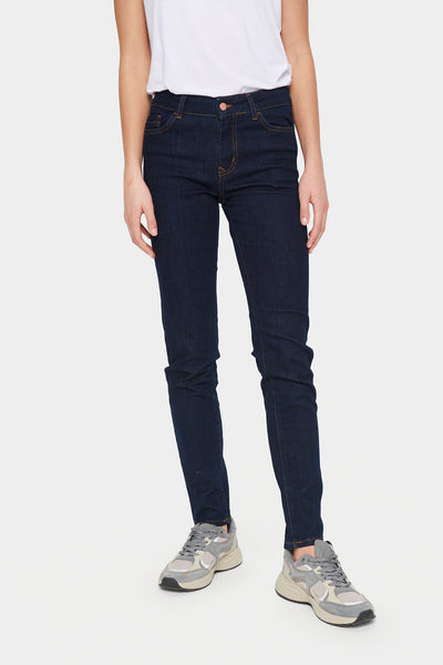MollySZ MW Slim Jeans Dark Blue Denim - 30510050 Thumbnail