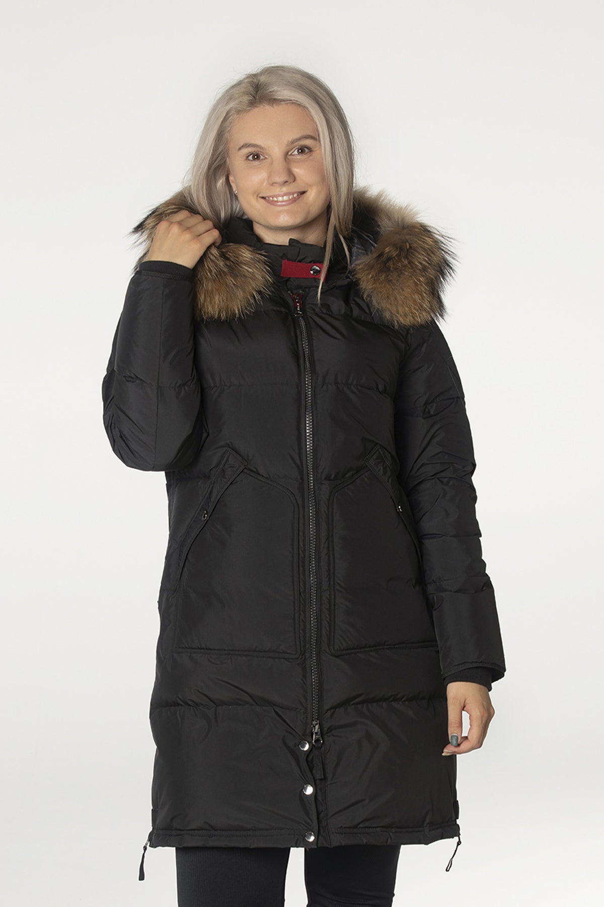 Elita med äkta päls Svart. - 2010-500R