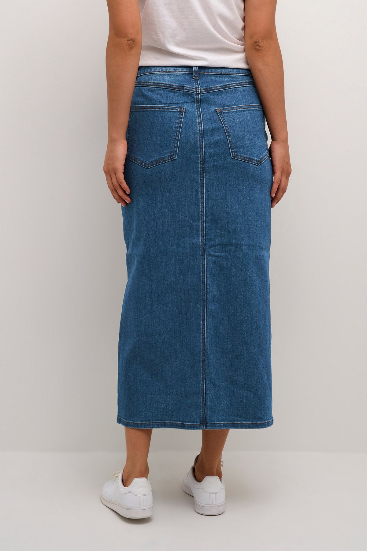 KAsinem HW Denim Skirt Medium Blue Denim - 10508064