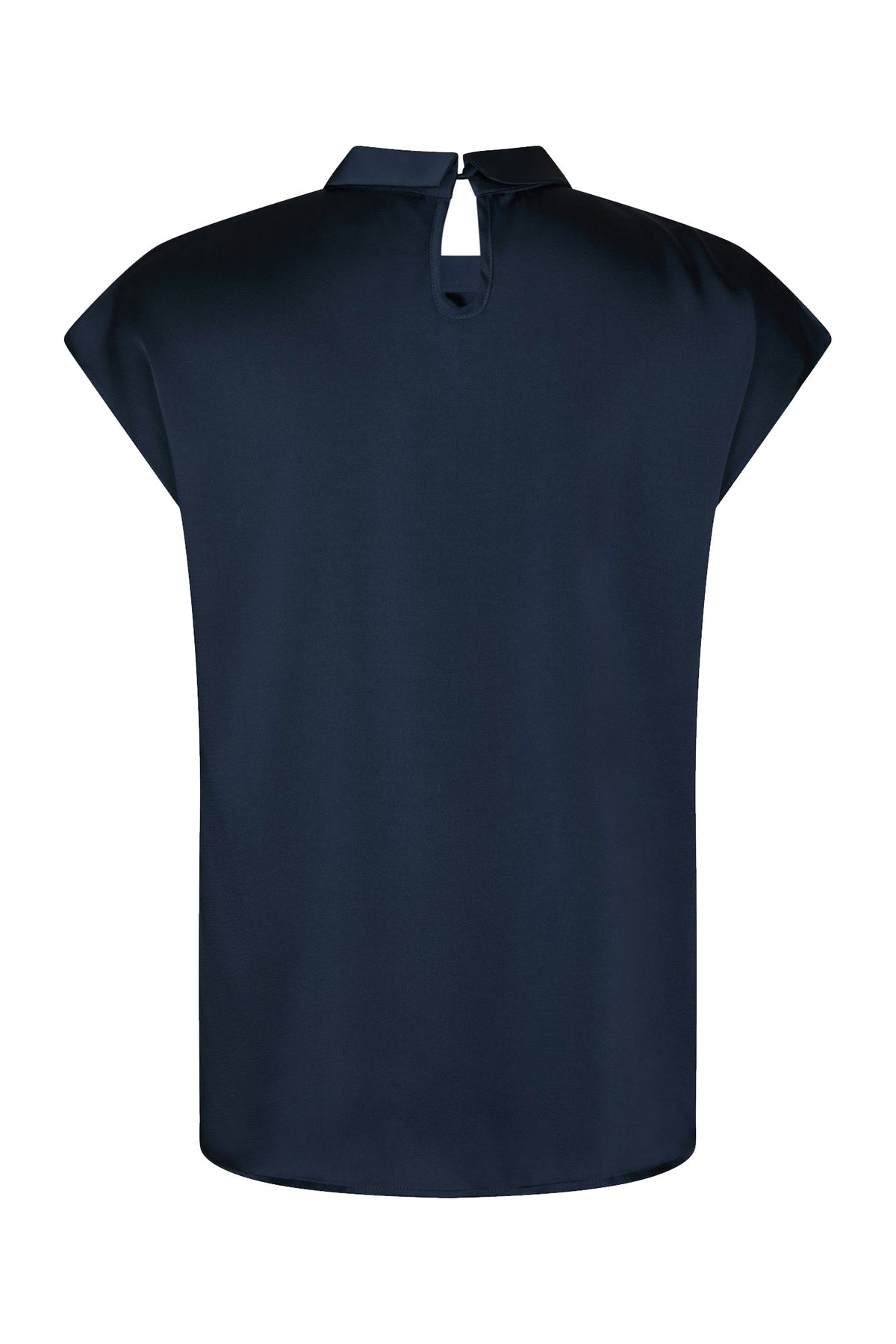Fleur Drapy Satin Navy - 160990