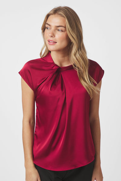 Fleur Drapy Satin Vinröd - 160990 Thumbnail