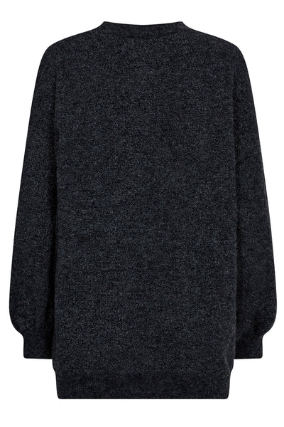 CozyCC Maxi Lurex Stickad Antracit - 32110 Thumbnail