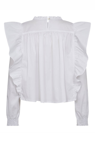 CottonCC Crisp Frill Blouse 4000-Vit Thumbnail