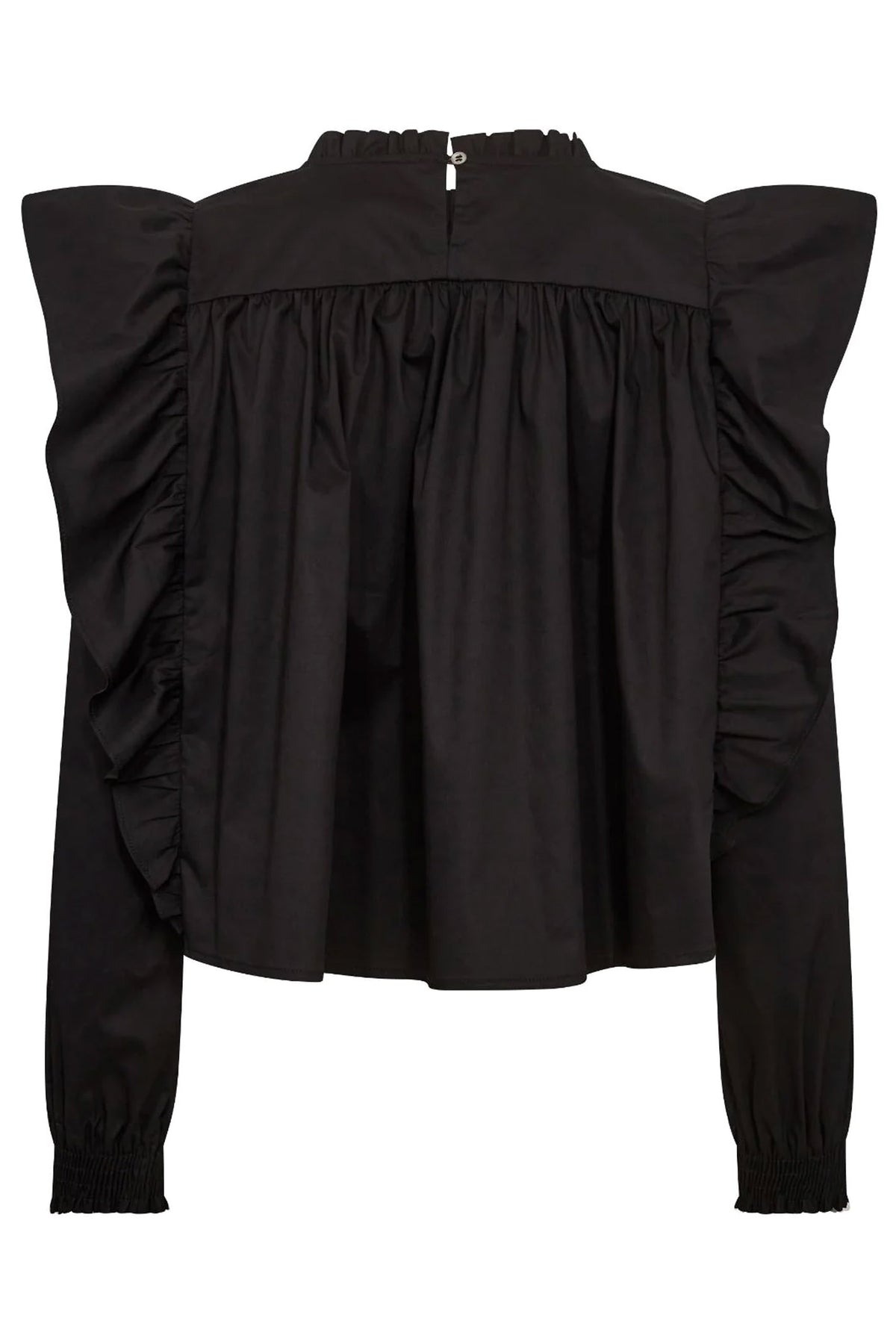 CottonCC Crisp Frill Blouse Svart - 35466