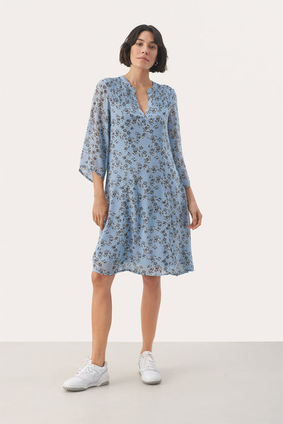 ElkaPW DR Faded Denim Scattered Flower - 30308413 Thumbnail