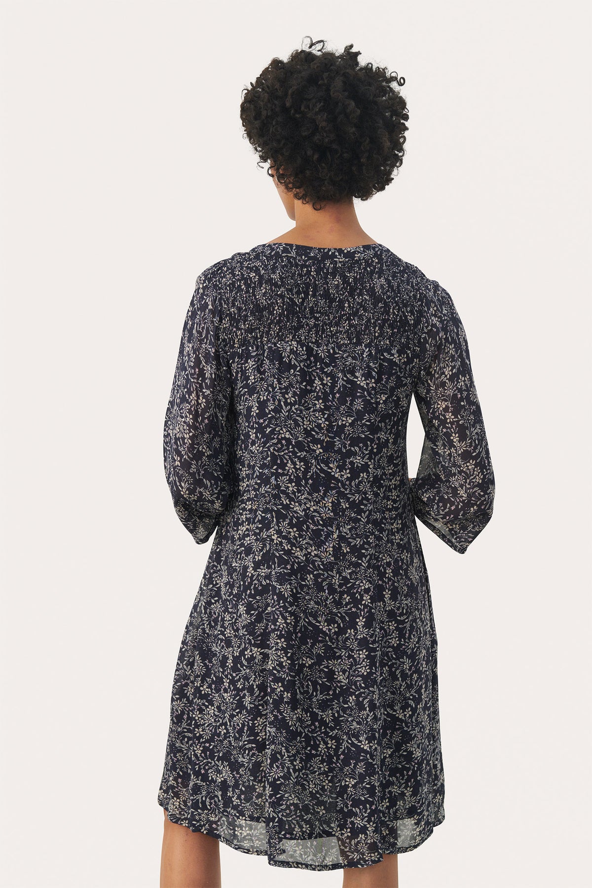 ElkaPW DR Dark Navy Scattered Flower - 30308413